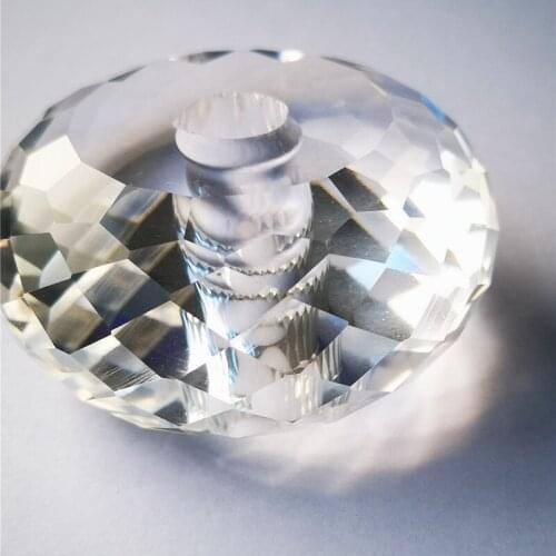 Top Quality 5pcs 80mm K9 Crystal Clear Chandelier Honeycomb Faceted Glass Table Lamp Parts Diy Window Suncatchers For Home Deco