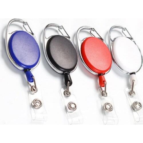 Zinc Alloy Plastic Badge Reel for Employees Card Holder Staff ID Work Card Case Clip Retractable Key Ring Bus Card Sleeve Clamp
