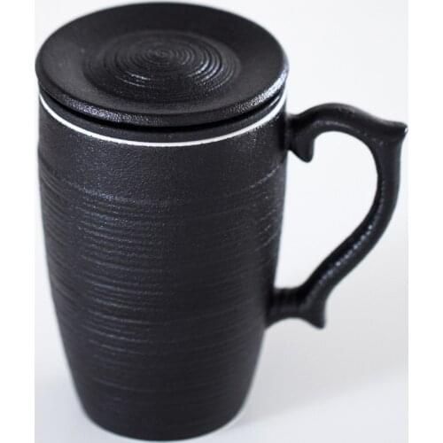 Ceramic Office Personal with Inner Filter Tea Separation Cup Home Drinking Cup Daily Use Coffee House Scented Tea Puer Mug 260ML