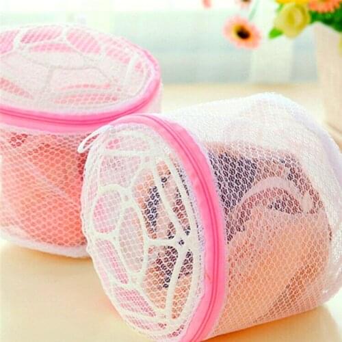 White Mesh Bra Underwear Organizer Wash Bag with Zip Laundry for Washing Machine Laundry Washer Sock Bag