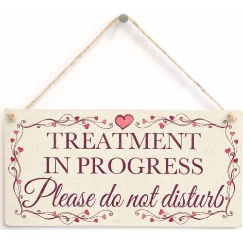 Meijiafei TREATMENT IN PROGRESS Please Do Not Disturb PVC Sign 10"x5"
