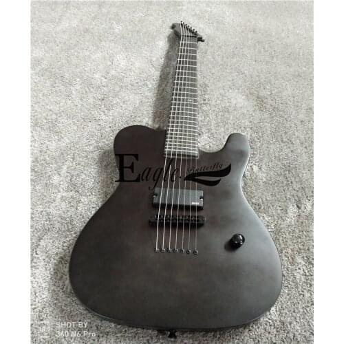 Eagle. Butterfly, electric bass, electric guitar custom shop, 22 black matte custom metal rock tele 7 string electric guitar