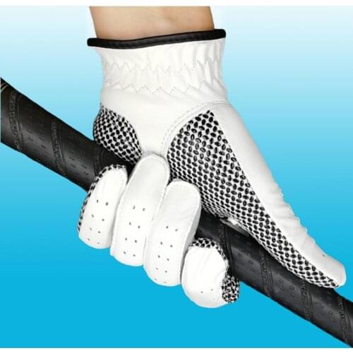 New 1Pcs Golf Gloves Men Left Right Hand Breathable Pure Sheepskin Genuine Leather With Anti-Slip Granules Men Golf Glove