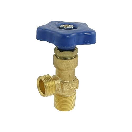 Five Point Star Knob 2 Way LPG Gas Angle Stop Valve 22.5mmx24mm