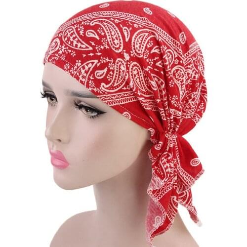 Scarfs For Ladies Muslim Scarves Casual Scarf Women Summer Acrylic Women Ruffle Chemo Hat Beanie Scarf Turban Head Wrap Cap