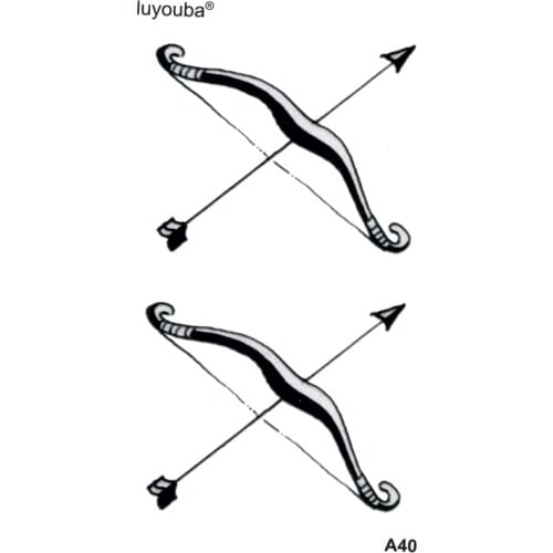 Bow And Arrow Temporary Tattoos Weapon Tattoo Sticker Waterproof Temporary Tatoo Men The Flash Tattoo Body Art Tatuajes