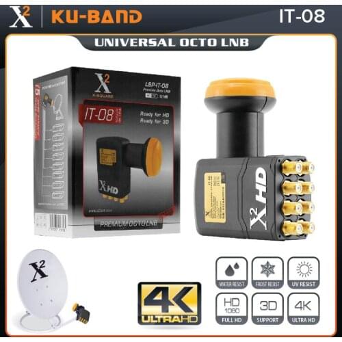 Universal Ku Band LNB For Satellite TV Receiver Hight Gain Low Noise HD Digital 8 Out LNB