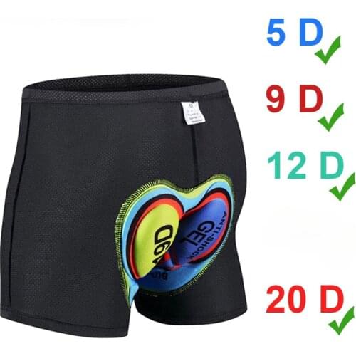 Cycling Shorts 5D 9D 12D 20D Mens Underpants Mountain Bike Shorts Bicycle padded Underwear For Bicycle Downhill vtt short