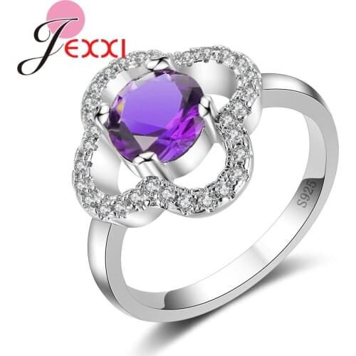 Anniversary Rings For Lady Jewelry Fashion 925 Sterling Silver Crystal Wedding Ring Accessory Women Cubic Zircon Anillos