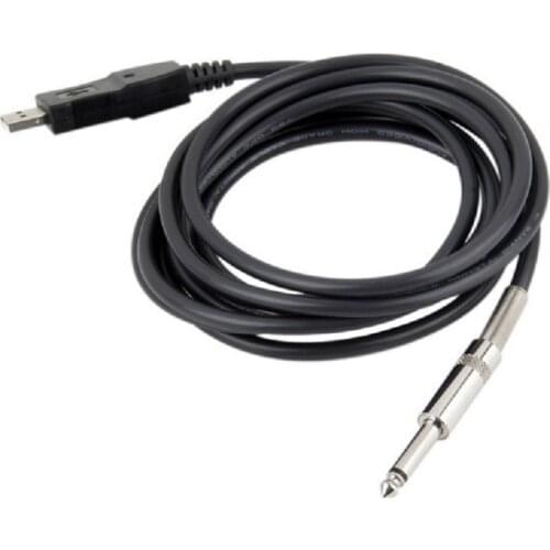 1pc 3M Guitar Bass 1/4'' USB TO 6.3mm Jack Link Connection Instrument Cable