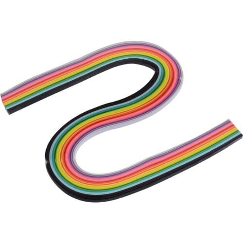 160 Strips Colorful Paper Quilling 2-Sizes Rainbow Paper Quilling Strips Rolling Papercraft DIY Ornament Craft Scrapbooks Decor