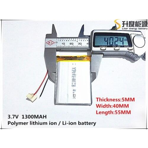 2pcs [SD] 3.7V,1300mAH,[504055] Polymer lithium ion / Li-ion battery for TOY,POWER BANK,GPS,mp3,mp4,cell phone,speaker