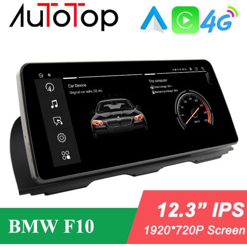 AUTOTOP 12.3" BMW F10 Android 10 Car Multimedia Player for BMW 5 Series F10 F11 F18 4G Wifi Carplay Bluetooth GPS 2Din Headunit