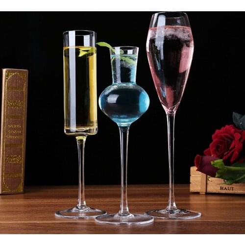 Lead-free Crysta glass cup Champagne Flutes Serial Red Wine Glasses Cocktail Glass Goblet Birthday wedding Gifts Cup 2pcs