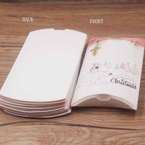 20pcs paper favor pillow box gift packaging boxes for chocolate candy cookie christmas wedding party baby shower large