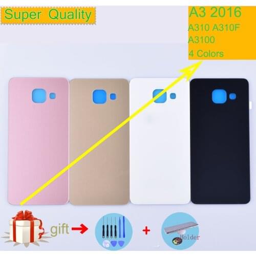Original For Samsung Galaxy A310 A310F A3100 Back Battery Case 3D Glass Rear Housing Cover For Samsung A3 2016 Rear Door Case