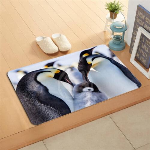 F627m29 Custom Cute Penguin Jumping Doormat Art Design Pattern Printed Floor Hall Bedroom Cool Pad Fashion Rug #20
