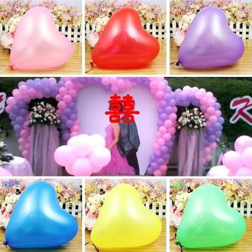 [ Fly Eagle ] Free shipping Blending 12-inch/Round/pearl/party/120g/party balloon wholesale mix color heart H001-37