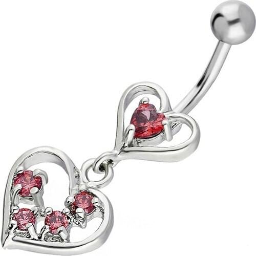 Getss 3500 Prg080A Heart Model Steel Navel Piercing