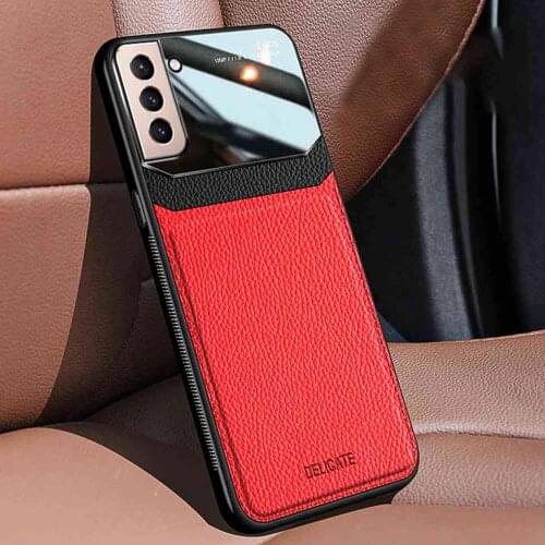 Hybrid Case For Samsung Galaxy S10 S20 S21 Plus Ultra FE S10E Case For Samsung S8 S9 Plus S10+ S20+ S21+ Leather & Acrylic Cover