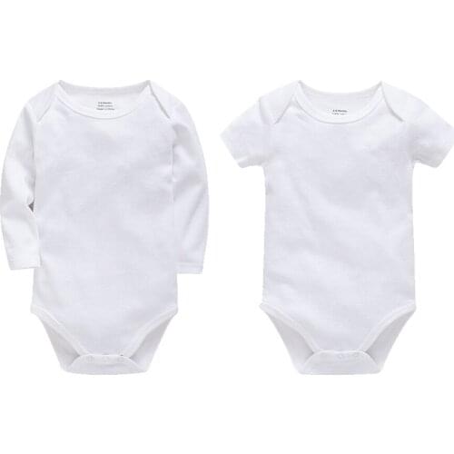 Kavkas Baby Boy Girl Clothes Spring And Autumn 100% Cotton Solid Long Sleeve Short Sleeve Two Piece Set Rompers Playsuits