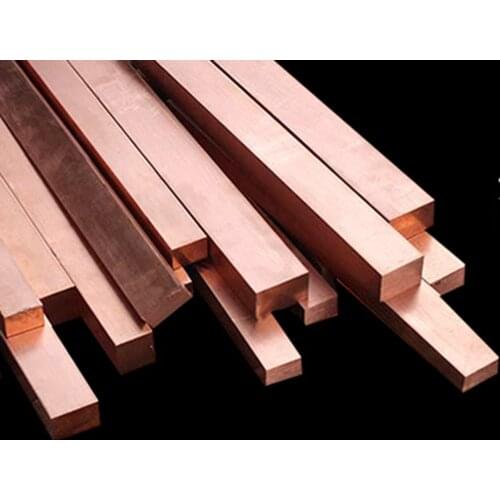 T2 copper bar plate red copper bar 100mm long pure copper row ground copper bar processing cut custom thickness 3mm-5mm