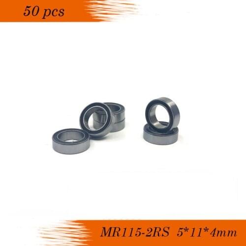 50pcs MR115-2RS 5*11*4 mm High quality P6 Z2V2 Miniature Ball Bearings MR115RS L1150