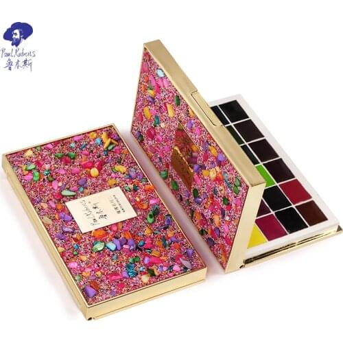 NEW Paul Rubens Colored Stone 24Colors Watercolor Paints Set Portable Artist Solid Water Color Paint For Drawing Art Supplies