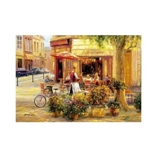 Embroidery Counted Cross Stitch Kits Needlework 14/16/18/27/28 DIY Arts Handmade Decor - Cafe Corner, Paris