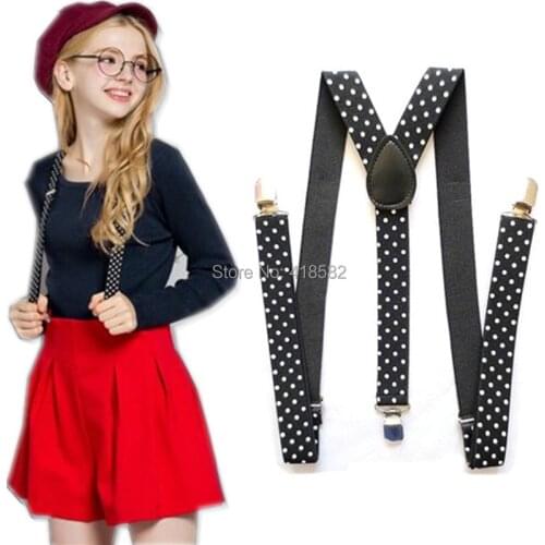 BD006-L New women suspenders Y-Back 2.5 cm width Dot Printed suspenders Mens gallus 9 colors free shipping