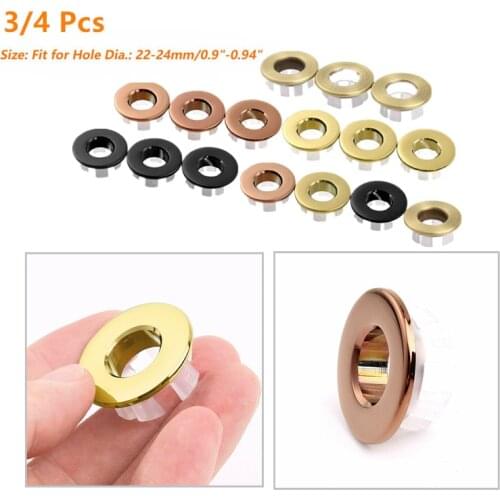 Solid Brass Sink Overflow Covers Kitchen Bathroom Basin Trim Round Hole Caps Insert Spares Kitchen Sink Accessories