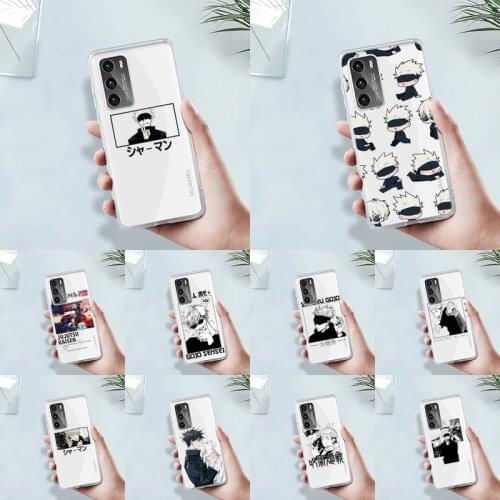 Jujutsu Kaisen Phone Case Transparent For Huawei 8 7 6 5 4 3 2 pro SE i E Soft TPU Clear Mobile Bags Coque
