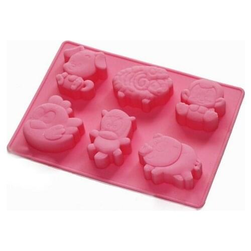 Animal Meeting Silicone Mold Soap Chocolate Cookie Muffin Cupcake Tray