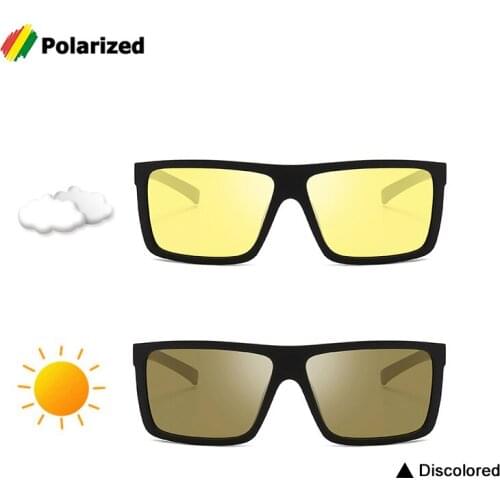 JackJad 2021 Fashion Cool Square Style Polarized Discolor Sunglasses Men Driving Vintage Brand Design Sun Glasses Oculos De Sol