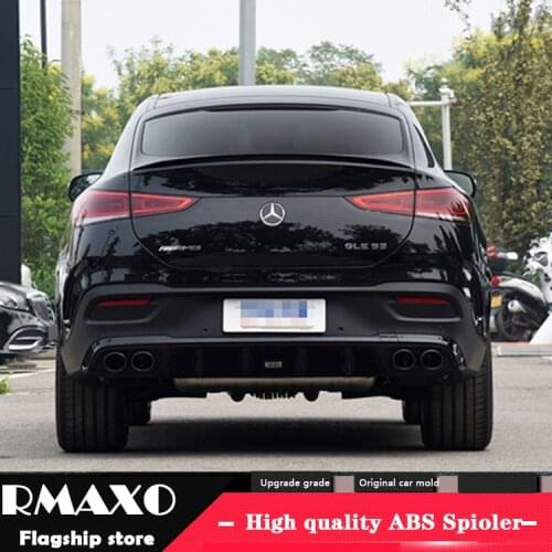 For GLE Coupe Spoiler 2020-2021 Mercedes-Benz GLE300 260 GLE200Coupe Spoiler ABS plastic Material Car Rear Wing Color Spoiler