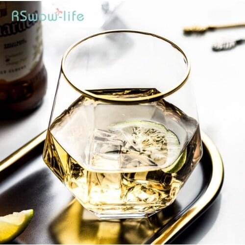 Glass mug Polygon cup hexagon glass mug