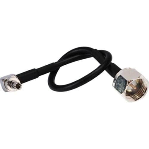 Superbat F Plug Male to CRC9 Plug Male Right Angle Pigtail Cable with RG174 15cm RF Coaxial Cable