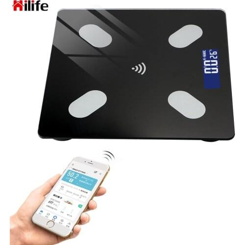 Household Weighing Scale USB Charging Smart BMI Fat Scale LCD Digital Screen Intelligent bluetooth APP Android IOS