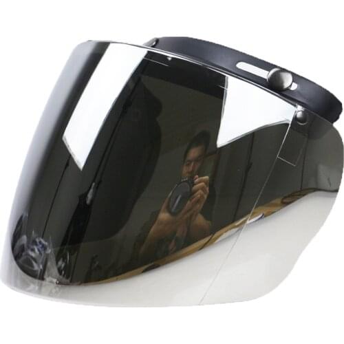 Motorcycle Helmet 3-Snap UV-protected Anti-scratch Wind Shield Visor Lens Retro Style Goggles For Helmets Windproof Lightproof