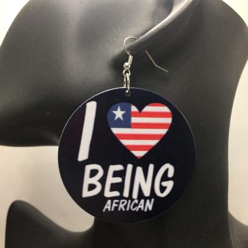 Being african I love Wooden Earrings