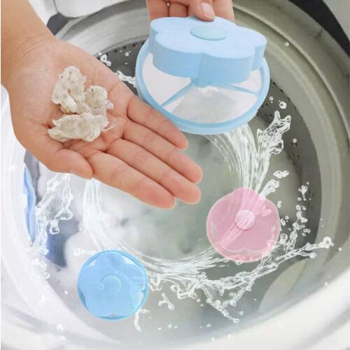 1pc Plum Blossom Shaped Washing Machine Decontamination Hair Removal Device Floats Filter Mesh Laundry Ball Wash Protecting Ball