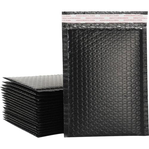 20pcs Black bubble bag foam envelope office packaging envelope moistureproof shockproof bubble packaging bag waterproof envelope