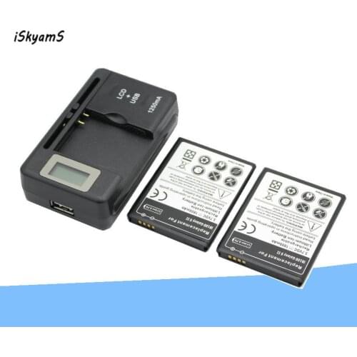 2x 1800mAh EB-F1A2GBU Replacement Battery +Charger For Samsung Galaxy S2 II I9100 9100 i9100g i9103 i9105 i9050 I9108 i9188