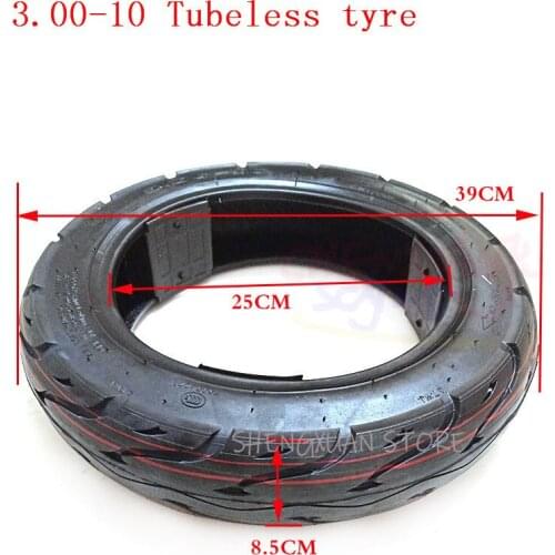 3.00-10 Tubeless Explosion-proof Tire for Electric Pedal Motorcycle 300-10 Battery Car Vacuum Tire Motorcycle Tire