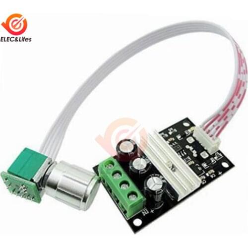 3A 80W PWM Adjustable Reversible PWM DC Motor Speed Controller with Extension cord knob potentiometer switch DC 6V 12V 24V 28V