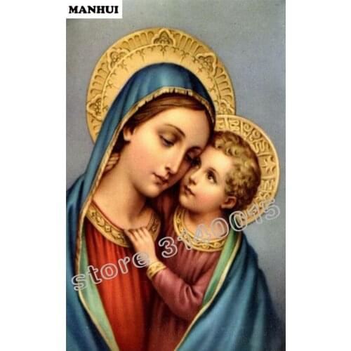 5D Full Resin Square Diamond Painting Diamond Embroidery Needlework Diamond Mosaic Cross Stitch Holy mather BEF194