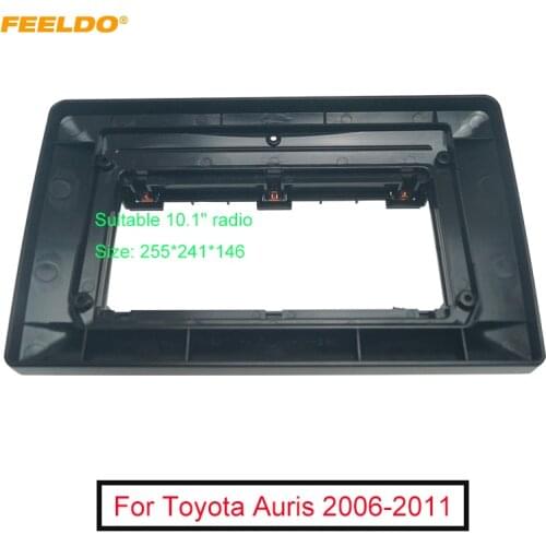 Car 10.1 Inch Audio Face Plate Fascia Frame For Toyota Auris 06-11 2Din Big Screen Radio Stereo Panel Dash Mount Frame Kit