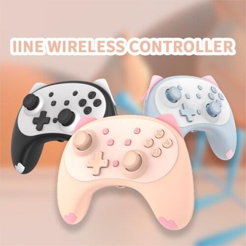Wireless Controller Support Headset Small Size IINE Nintendo Switch Cartoon Kitten Wake Up Voice