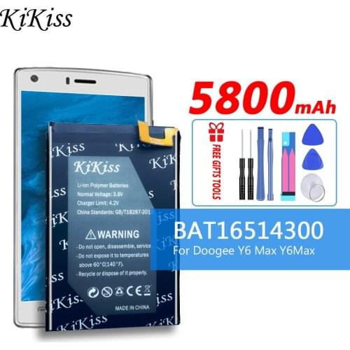 For Doogee Y6 Max Y6Max Mobile Phone Replacemeny Battery BAT16514300 5800mAh