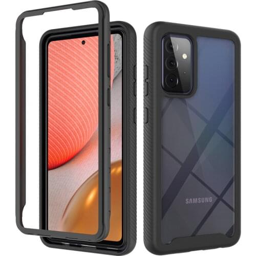 Double protection case For Samsung A72 A52 A32 5G A42 Case A12 5G A02S M02S Hybrid Hard Phone Cover for Galaxy A21S A31 A51 A71